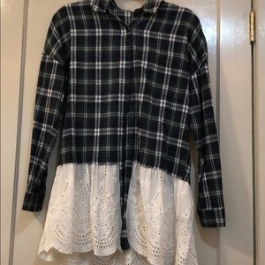 Flannel with Lace Detailing